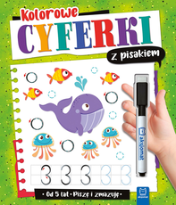 Kolorowe cyferki z pisakiem