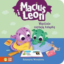 Maciuś i Leon Wspólnie czytają książkę