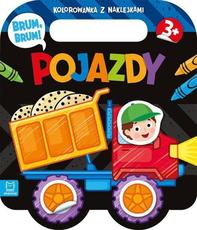 Pojazdy Brum, brum Kolorowanka z naklejkami